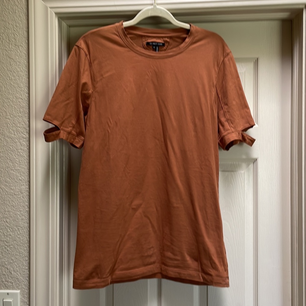 Helmut Lang Rust Orange Short Sleeve Tee